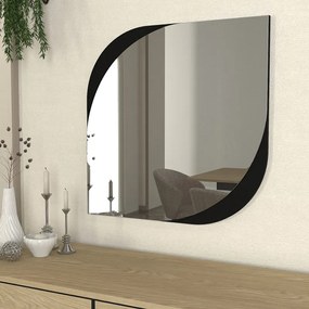 Καθρέπτης τοίχου Lava Μegapap χρώμα μαύρο 70x2,2x70εκ.-GP042-0293,4