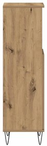 vidaXL Ντουλάπι μπάνιου Δρυς τεχνίτης 30x30x100 cm Κατασκευασμένο ξύλο