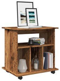 Ντουλάπι Τροχήλατο Παλιό Ξύλο 60 x 45 x 60 εκ. από Μοριοσανίδα