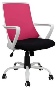 Office chair  Pink with mesh and metal base 58x59x103 cm