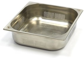 Gastronorm Container - 2/3 GN - 10cm Deep - Stainless Steel - Perforated