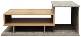 Τραπέζι σαλονιού Nuvele pakoworld σε γκρι antique-sonoma απόχρωση 90x50x35εκ