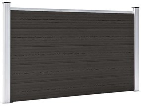 vidaXL Πάνελ Περίφραξης Μαύρο 180 x 105 εκ. από WPC