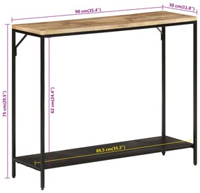 ΤΡΑΠΕΖΙ ΚΟΝΣΟΛΑ 90X30X75 ΕΚ. ΜΑΣΙΦ ΑΚΑΤ. ΞΥΛΟ ΜΑΝΓΚΟ/ΣΙΔΗΡΟ 372729