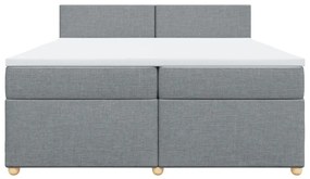 ΚΡΕΒΑΤΙ BOXSPRING ΜΕ ΣΤΡΩΜΑ ΑΝΟΙΧΤΟ ΓΚΡΙ 200X200 ΕΚ. ΥΦΑΣΜΑΤΙΝΟ 3286780