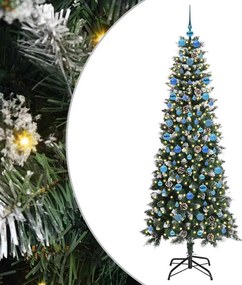 vidaXL Τεχνητό Χριστουγεννιάτικο Δέντρο με 300 LED Πράσινο 210 cm