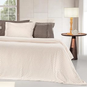 Κουβέρτα Fleece Μονή (160x220) + Διακοσμητική Μαξιλαροθήκη (Σετ) Guy Laroche Smoothie Ivory
