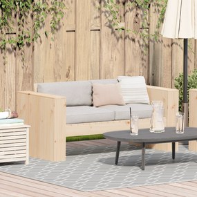 vidaXL Διθέσιος Καναπές Κήπου 134x60x62 εκ. Μασίφ Ξύλο Πεύκου