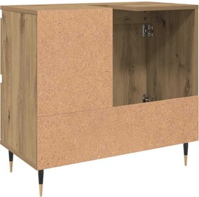 vidaXL Ντουλάπι Μπάνιου τεχνίτης Δρυς 65x33x60 εκ. Επεξεργασμένο Ξύλο