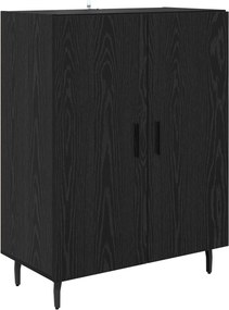 vidaXL Highboard 2 pcs Μαύρη Οξυά Επεξεργασμένο ξύλο