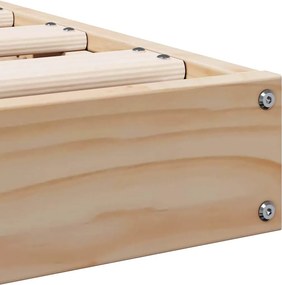 vidaXL Κρεβάτι δαπέδου Φυσικό 80 x 220 cm Στερεά ξυλεία πεύκου