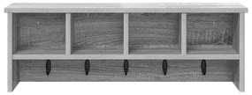 vidaXL Τοίχου Κρεμάστρα Γκρι sonoma 75 x 16 x 26 εκ Επεξεργασμένο ξύλο