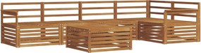 vidaXL Σειρά Καναπέ Εξωτερικού 6 pcs Φυσικό