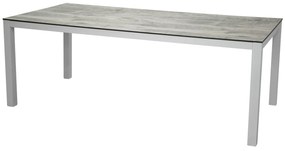 Τραπέζι εξωτερικού χώρου Dallas 669, HPL, 75x100cm, 38 kg, Άσπρο, Γκρι, Μέταλλο | Epipla1.gr