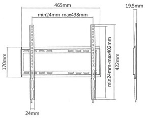 Βάση TV Superior 32-55 fixed extra slim