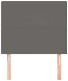 vidaXL Κεφαλάρια Κρεβατιού 2 τεμ. Γκρι80 x 5 x 78/88εκ.Συνθετικό Δέρμα