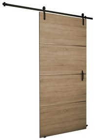 Συρόμενες πόρτες Dover 153, 33 kg, Sonoma οξιά, Πλαστικοποιημένη μοριοσανίδα, Ανοιχτό καφέ, Αλουμίνιο | Epipla1.gr