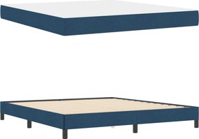 vidaXL Κρεβάτι με ελατήρια Μπλε 180 x 200 cm ύφασμα