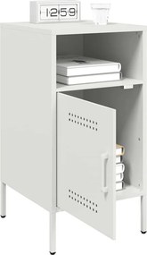 vidaXL Κομοδίνα 2 τεμ. Λευκά 36x39x68 εκ. από Χάλυβα