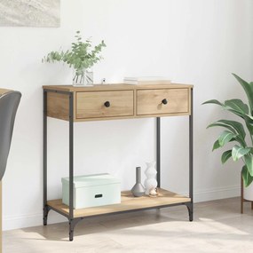 vidaXL Τραπέζι κονσόλας Artisan Oak 75 x 34,5 x 75 εκ