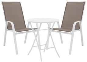 Intrahome Τραπεζαρία Albero-Calan Intrahome 3τεμ μέταλλο σε λευκή απόχρωση Φ60x70εκ | SKU: INTRAPA-241111298