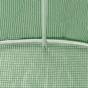 Θερμοκήπιο Πράσινο 16 μ² 8 x 2 x 2 μ. με Ατσάλινο Πλαίσιο - Πράσινο