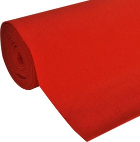 vidaXL Χαλί Κόκκινο 1 x 10 m Πολυεστέρας