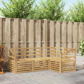 vidaXL Σετ Καναπέ 4 pcs Λευκό 185,5 x 126,5 x 73 εκ