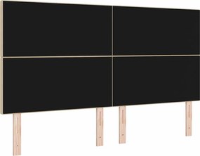 vidaXL LED κεφαλάρι Γκρι Πράσινο 180 cm Υφασμάτινο Κορντουρά