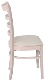 NATURALE Καρέκλα White Wash, Pu Εκρού   2τμχ