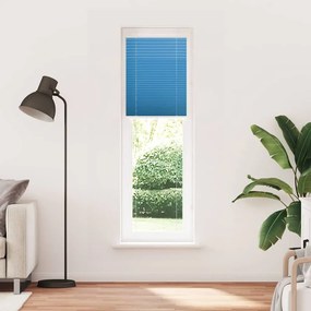 vidaXL Πλισέ Στόρι Μπλε 65x200 εκ. Πλάτος Υφάσματος 64,4 εκ. Πολυεστέρας