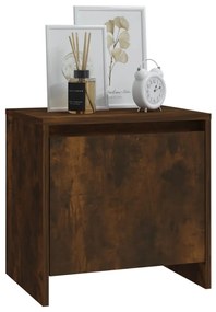 vidaXL Κομοδίνο Καπνιστή Δρυς 45x34x44,5 εκ. από Επεξεργασμένο Ξύλο