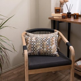 Μαξιλαροθήκη Διακοσμητική Carmona Grey-Beige Teoran 30X50 Βαμβάκι-Πολυέστερ