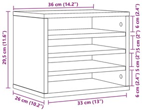 ΈΠΙΠΛΟ ΟΡΓΑΝΩΣΗΣ ΓΡΑΦΕΙΟΥ ΛΕΥΚΟ 36X26X29,5ΕΚ ΕΠΕΞΕΡΓΑΣΜΕΝΟ ΞΥΛΟ 848045