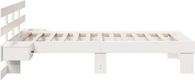 vidaXL Σκελετός Κρεβατιού Λευκό 80 x 200 cm Στερεά ξυλεία πεύκου