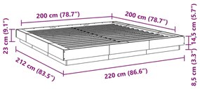 ΠΛΑΙΣΙΟ ΚΡΕΒΑΤΙΟΥ SONOMA ΔΡΥΣ 200X200 ΕΚ. ΕΠΕΞΕΡΓΑΣΜΕΝΟ ΞΥΛΟ 3281163