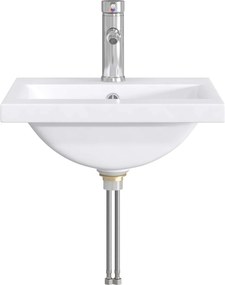 vidaXL Λεκάνη μπάνιου Χρωμέ 42 x 40 x 16,5 εκ Μέταλλο