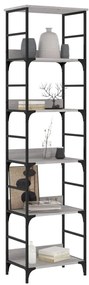 vidaXL Βιβλιοθήκη Γκρι Sonoma 50x33x188,5 εκ. Επεξεργασμένο Ξύλο