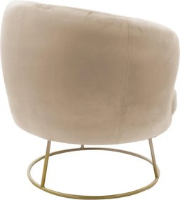 Πολυθρόνα Rony βελούδο μπεζ-χρυσό 78x75x82εκ 78x75x82 εκ.