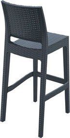 Σκαμπώ πολυπροπυλένιου Jamaica Dark Grey