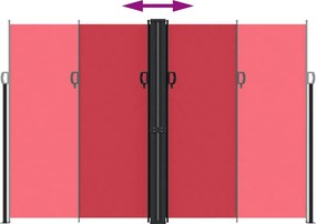 vidaXL Σκίαστρο Πλαϊνό Συρόμενο Κόκκινο 220 x 1000 εκ.