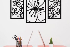 Intra απο ξύλο plywood  Χρώμα wenge 3mm-4mm πάχος - Floral διακόσμηση τοίχου με λέιζερ 15 Δίασταση 30x20 cm INTRAFABR-61316094
