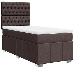 ΚΡΕΒΑΤΙ BOXSPRING ΜΕ ΣΤΡΩΜΑ ΣΚΟΥΡΟ ΚΑΦΕ 90X200 ΕΚ. ΥΦΑΣΜΑΤΙΝΟ 3291561