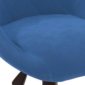 Καρέκλα Τραπεζαρίας Περιστρεφόμενη Μπλε Βελούδινη - Μπλε