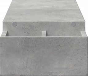 vidaXL Βάση Οθόνης με Αποθ. Γκρι Σκυρ. 100x27x15 εκ. Επεξεργ. Ξύλο