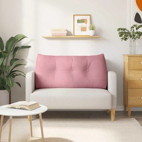 vidaXL Μαξιλάρι Πλάτης Ροζ 100 x 24 x 50 εκ Βελούδο