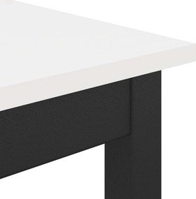 vidaXL Τραπεζαρία Λευκό 70 x 70 x 75 cm Στερεά ξυλεία πεύκου