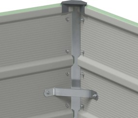vidaXL Γλάστρα Παστέλ Πράσινο 100 x 100 x 75 εκ Ατσάλι