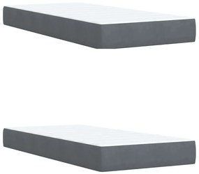 ΚΡΕΒΑΤΙ BOXSPRING ΜΕ ΣΤΡΩΜΑ ΣΚΟΥΡΟ ΓΚΡΙ 200X200 ΕΚ. ΒΕΛΟΥΔΙΝΟ 3294737