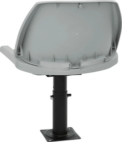 vidaXL Κάθισμα Σκάφους Πτυσσόμ. 2 τεμ. Γκρι 48x51x41 εκ Χωρίς Μαξιλάρι